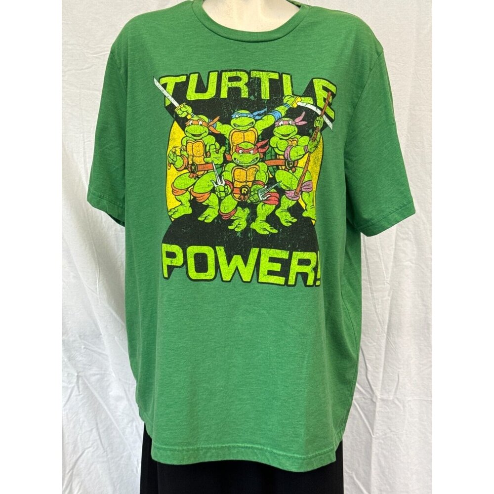 Nickelodeon Green Teenage Mutant Ninja Turtles‎ T-Shirt Size 2XL Short Sleeve